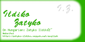 ildiko zatyko business card